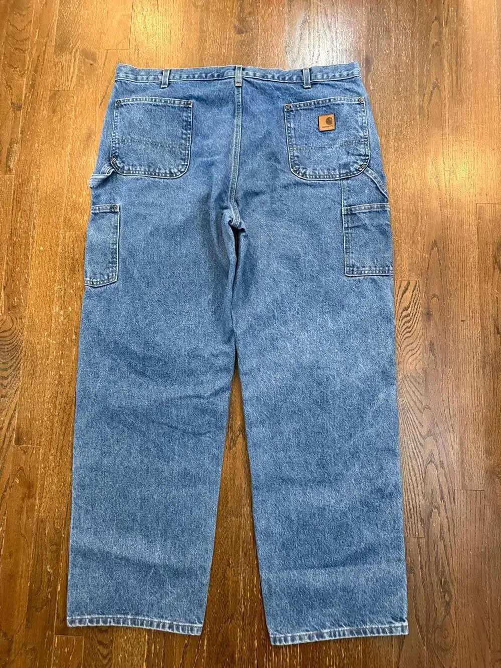 Carhartt B73 DST Double Knee Denim Logger Dungarees Blue Men's 42x32
